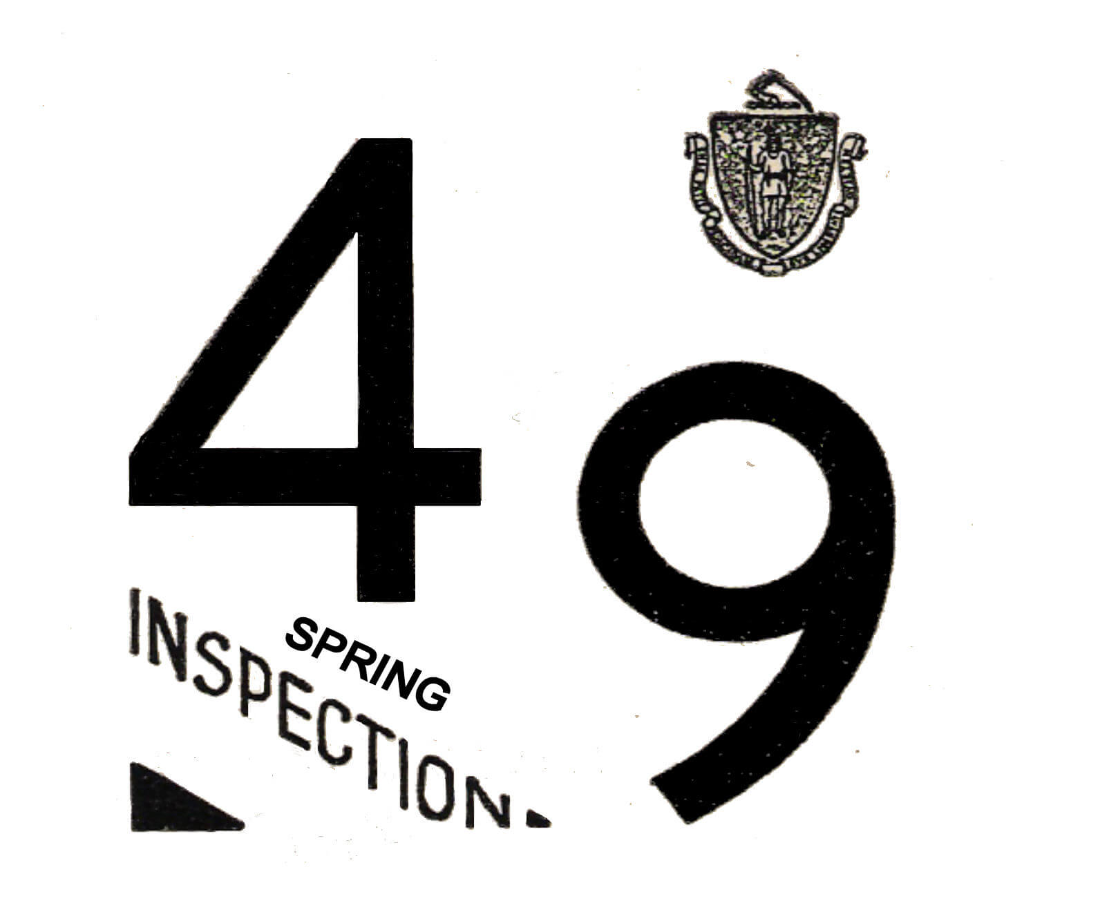 (image for) 1949 Massachusetts SPRING INSPECTION Sticker